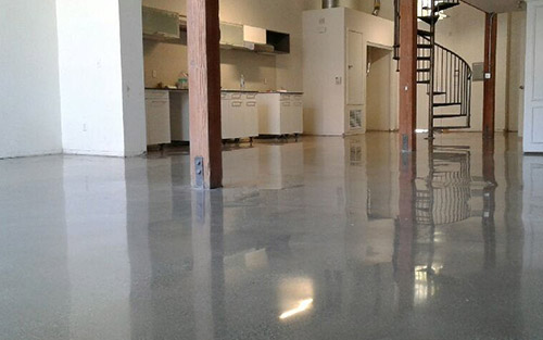 Residential Kitchen Living Room Polished Concrete